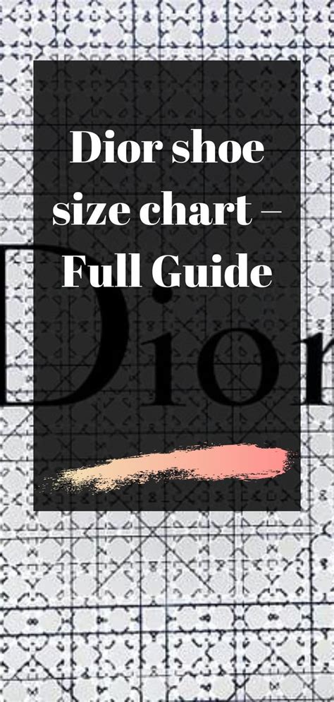 dior shoes size chart|dior size to us.